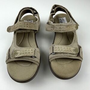 Clarks Morse Tour Sandals Women's US 7M Greystone Comfort Walking Tan